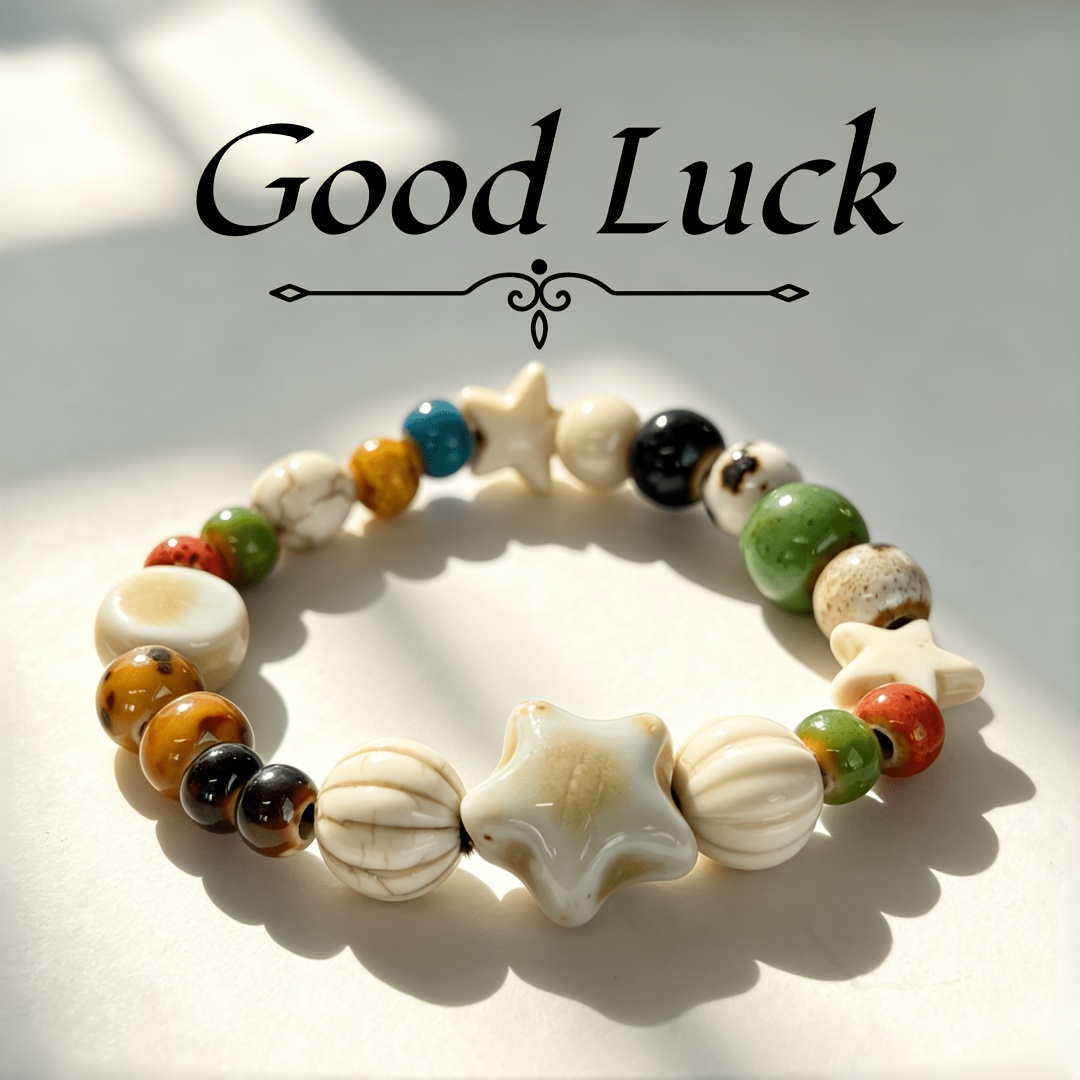 Handmade Glazed Ceramic Men's Multi-Faux Bracelet